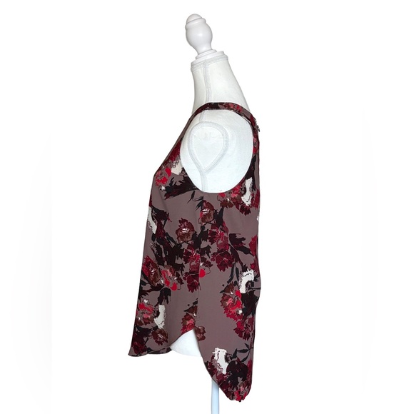 Wilfred Floral Tank Top - Burgundy and Black - Picture 2 of 6